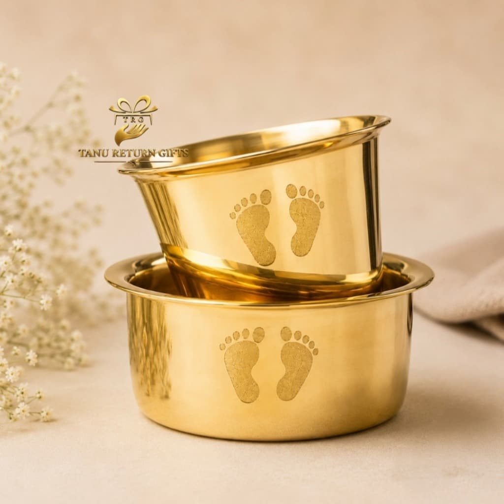 Brass Coffee Dabara Set - Plain - Image 2