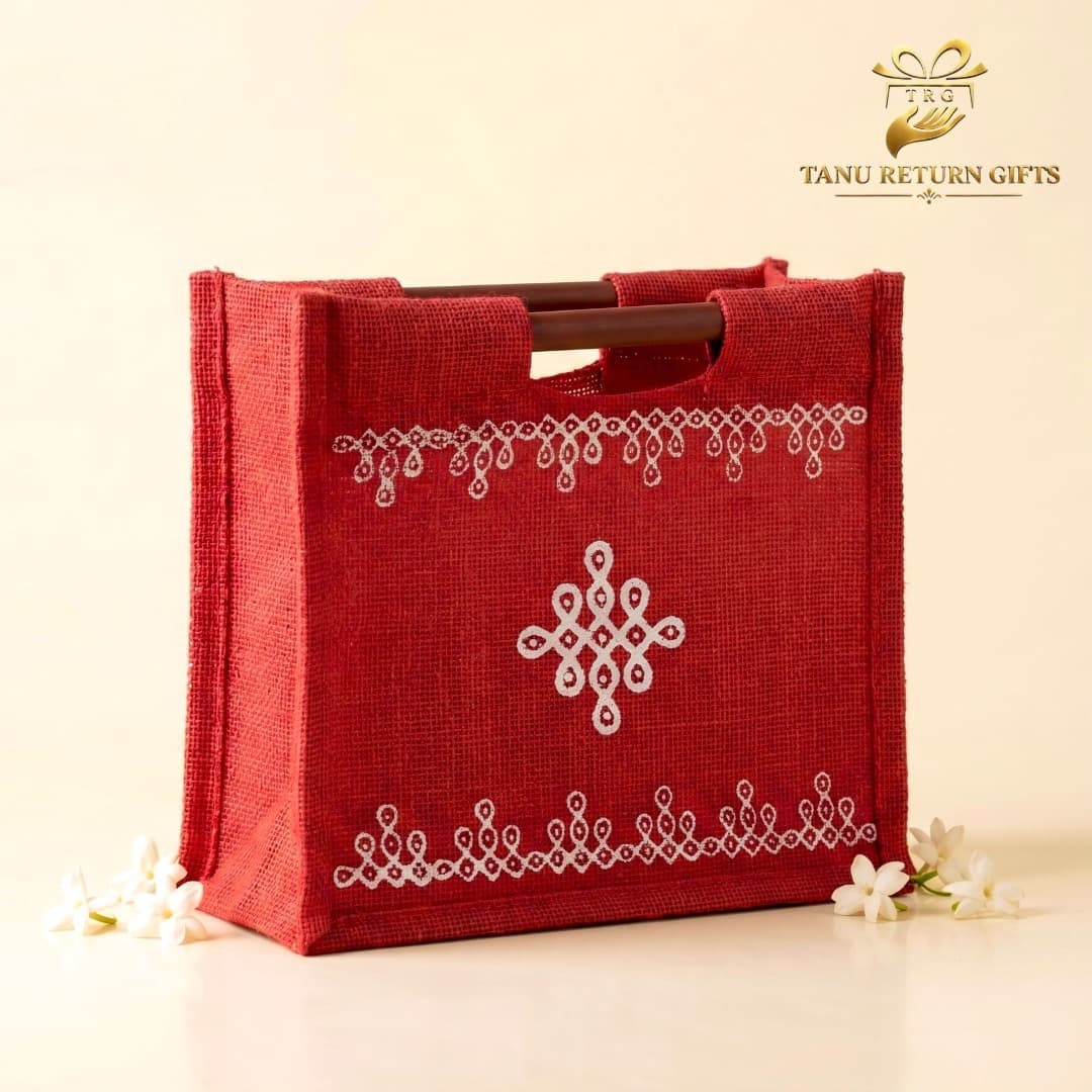 Kolam Jute Bag - 8 Inch - Image 2