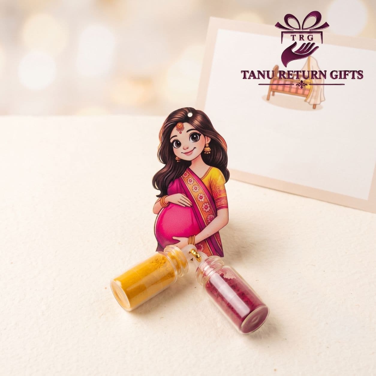 Babyshower MDF Cutout Haldi Kumkum - Image 4