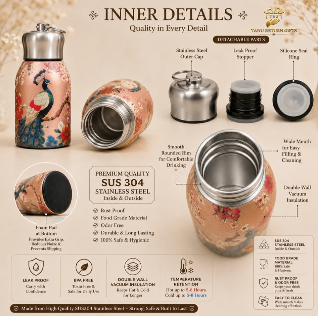 Mini Floral Vacuum Flask - Image 2