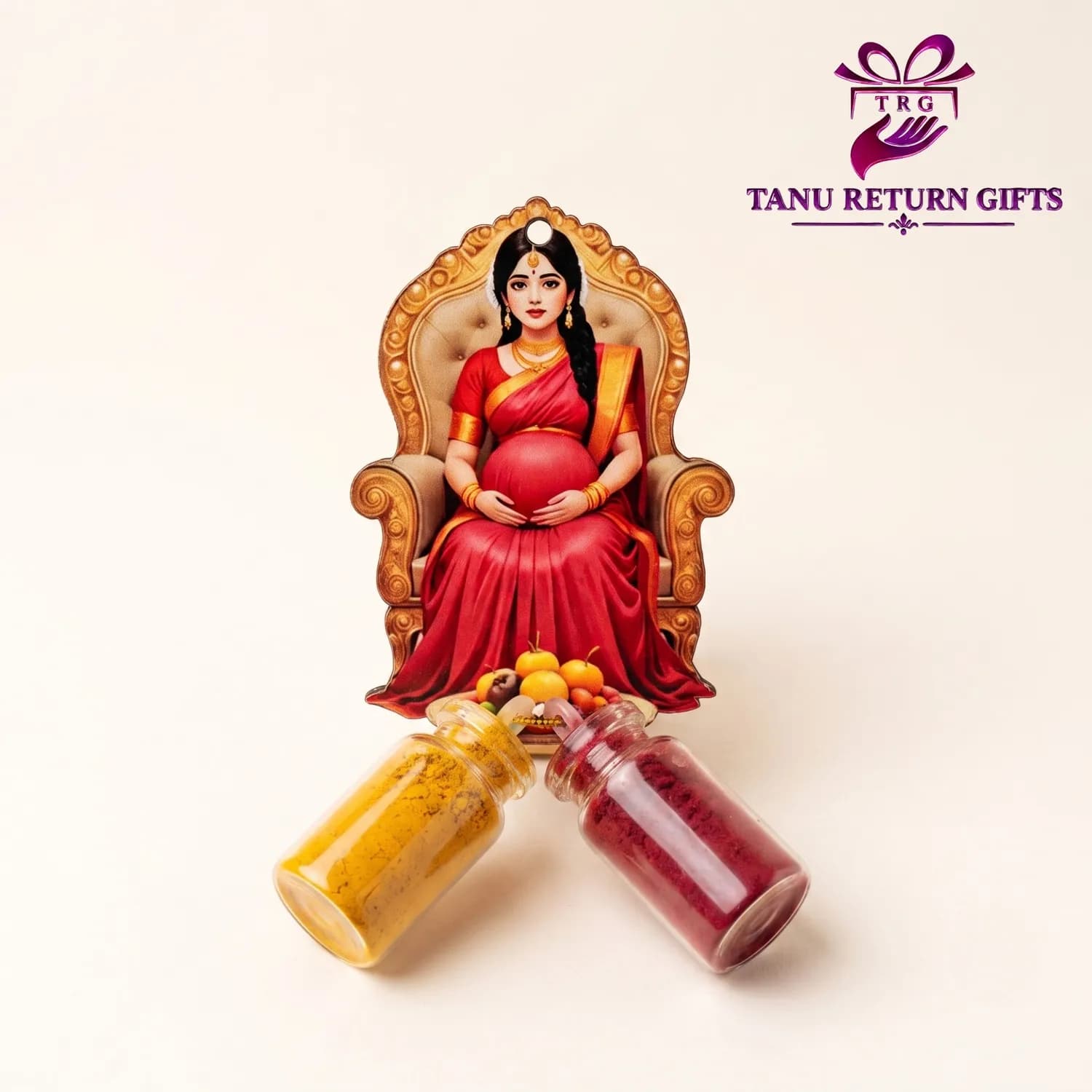 Babyshower MDF Cutout Haldi Kumkum - Image 3