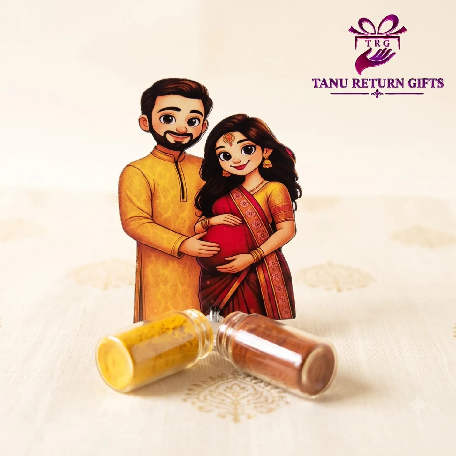 Babyshower MDF Cutout Haldi Kumkum - Image 2