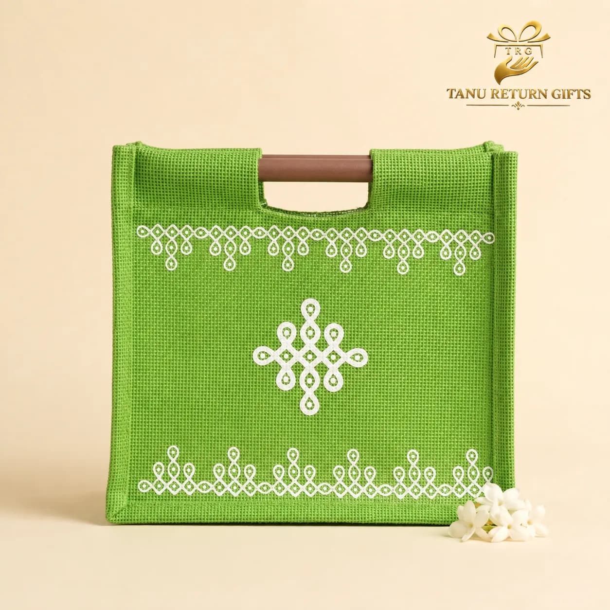 Kolam Jute Bag - 8 Inch - Image 3