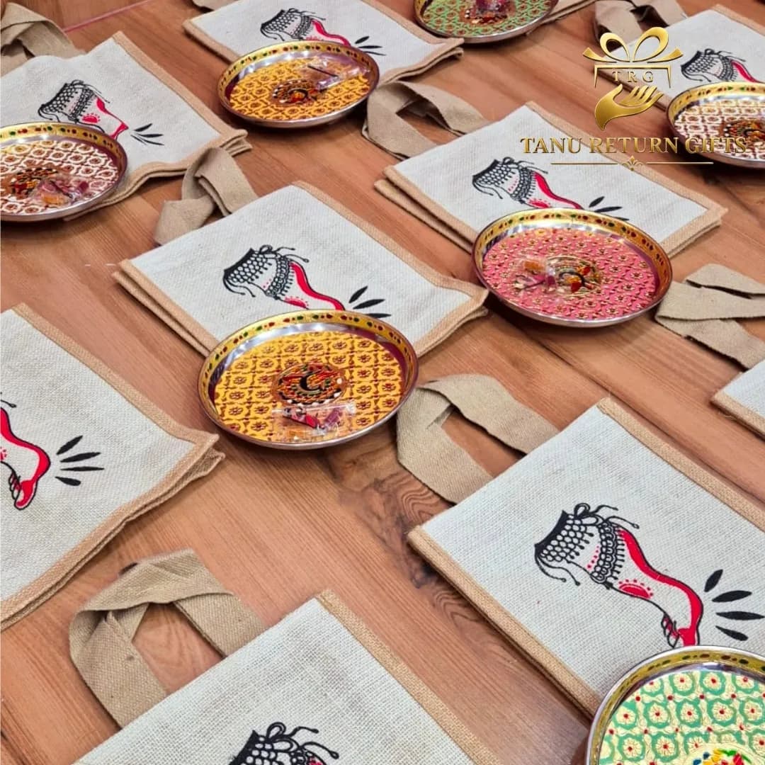 Arangetram Return Gift Combo with Meenakari Plate - Image 2