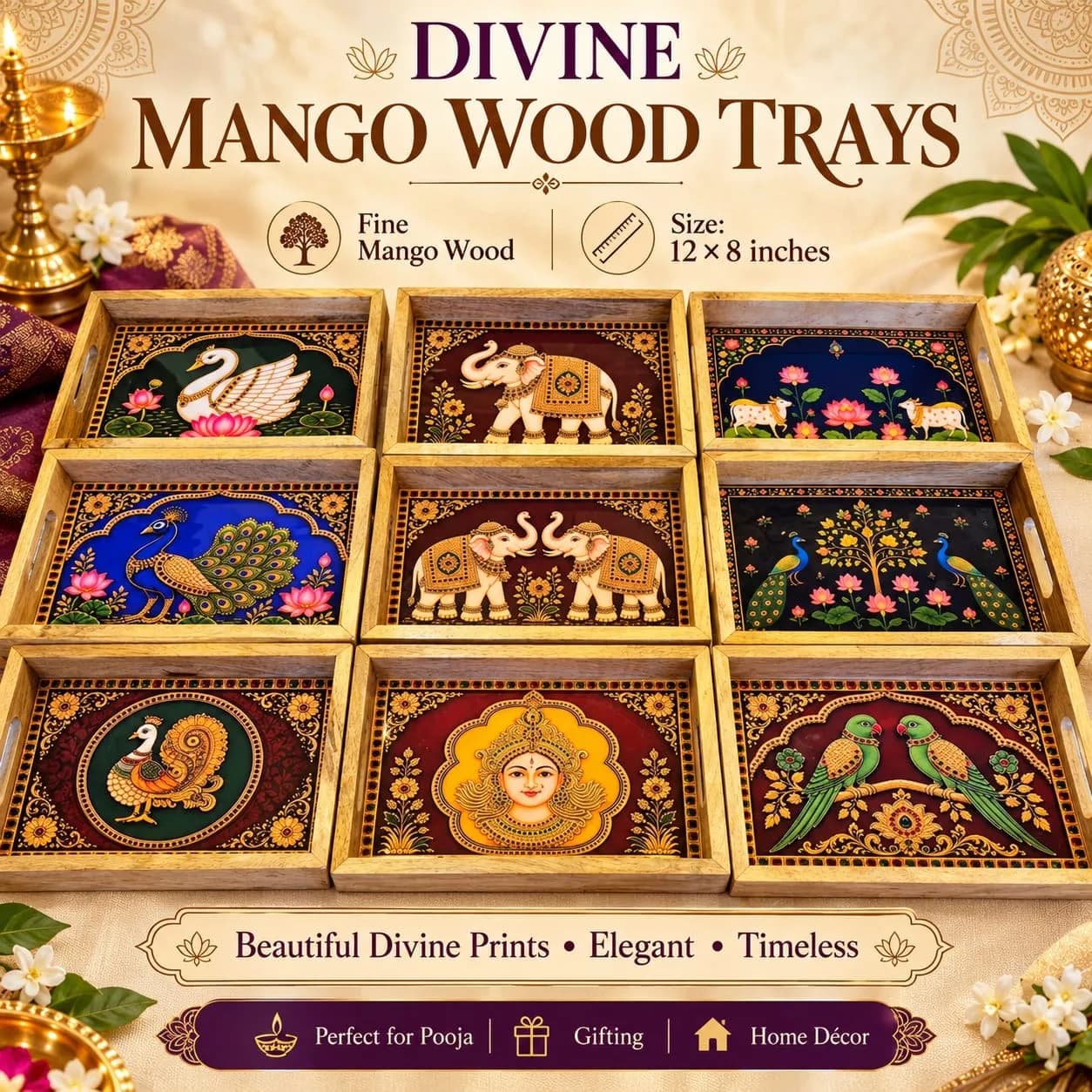 Wooden Art Trays - Image 3
