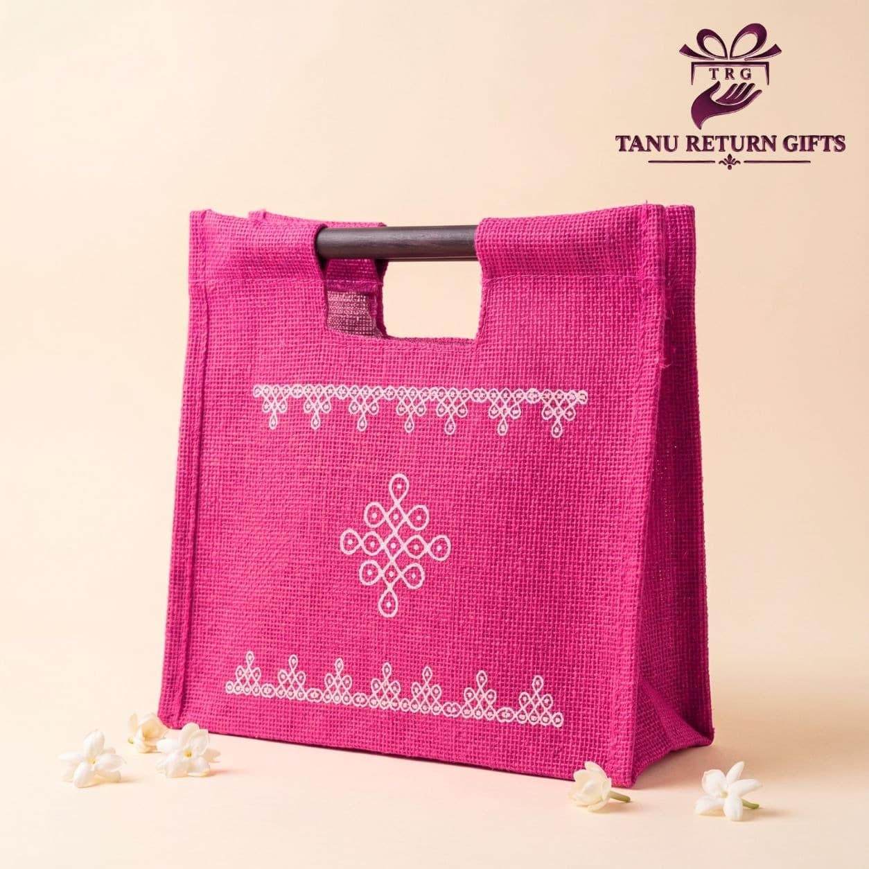 Kolam Jute Bag - 10 Inch - Image 3