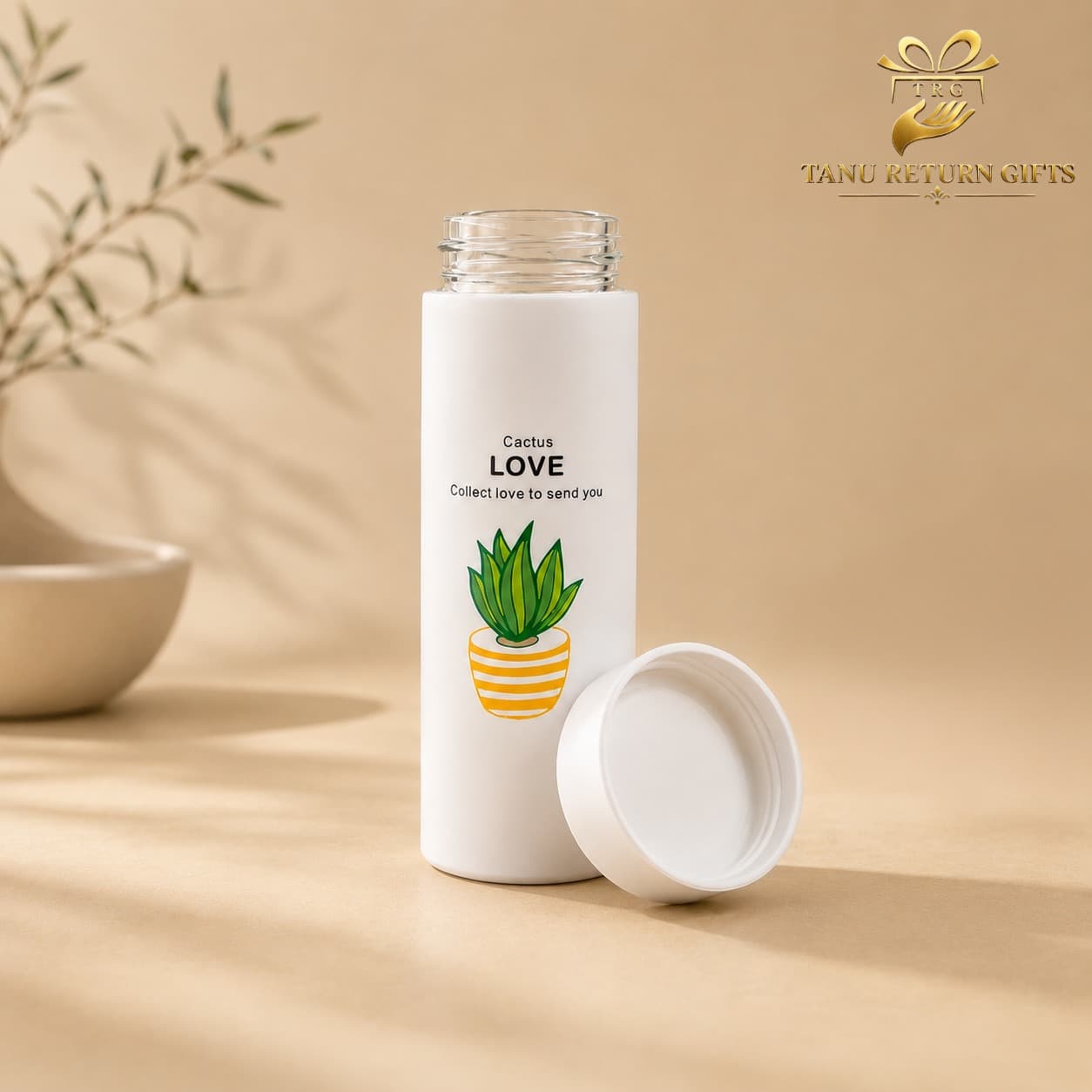 Cactus Glass Water Bottle - Image 2