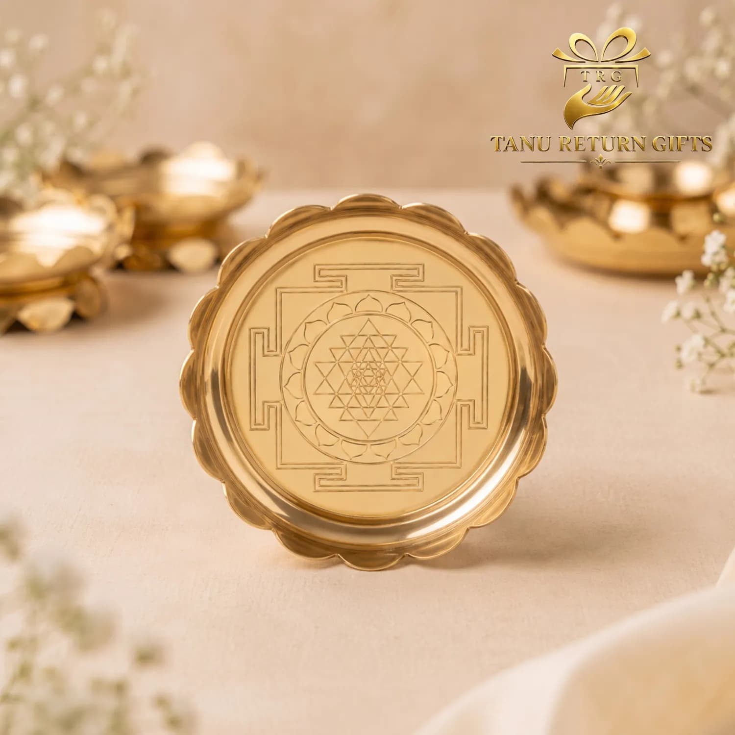 Brass Lotus Stand - 4 Inch(Chakra) - Image 1