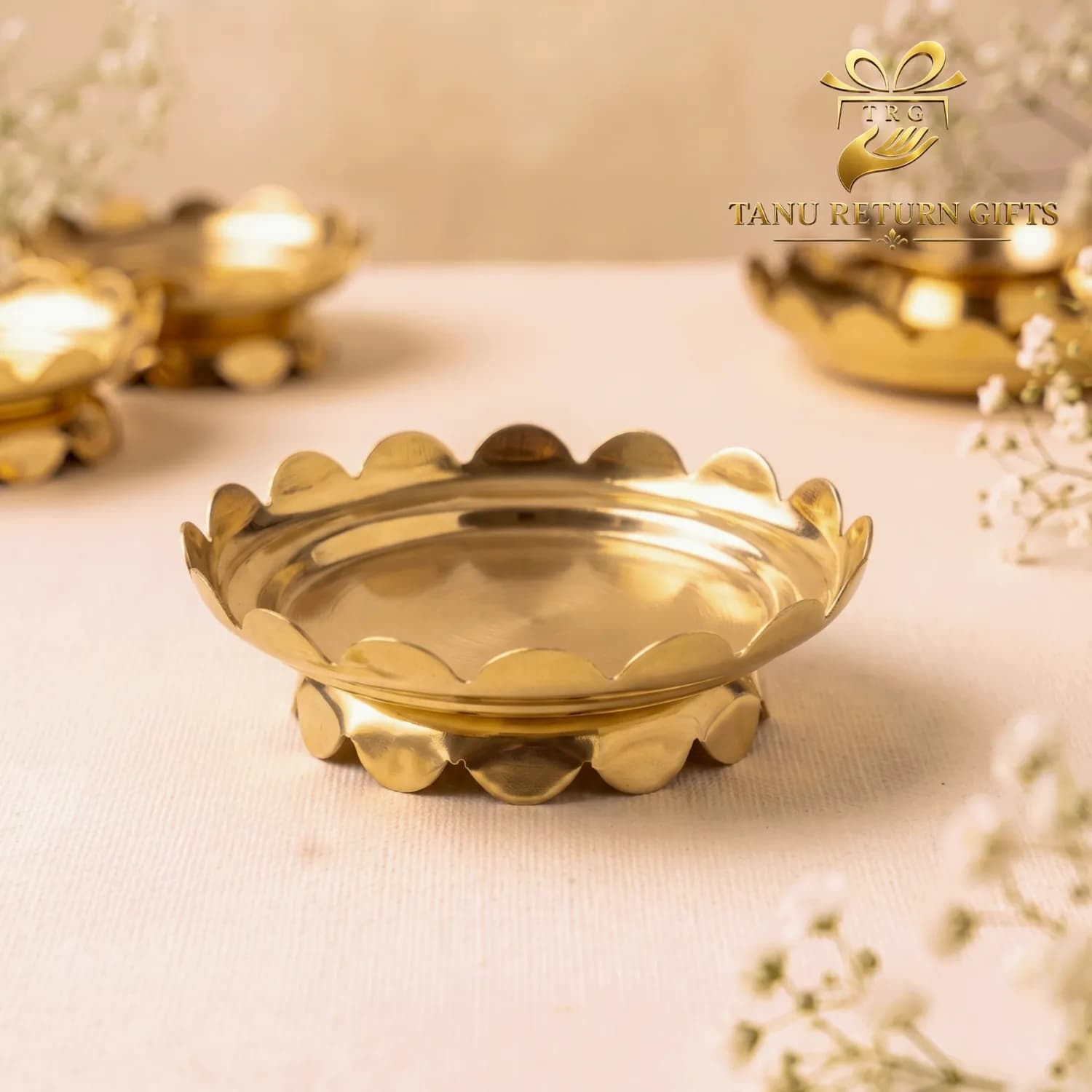 Brass Lotus Stand - 5 Inch(Customizable)