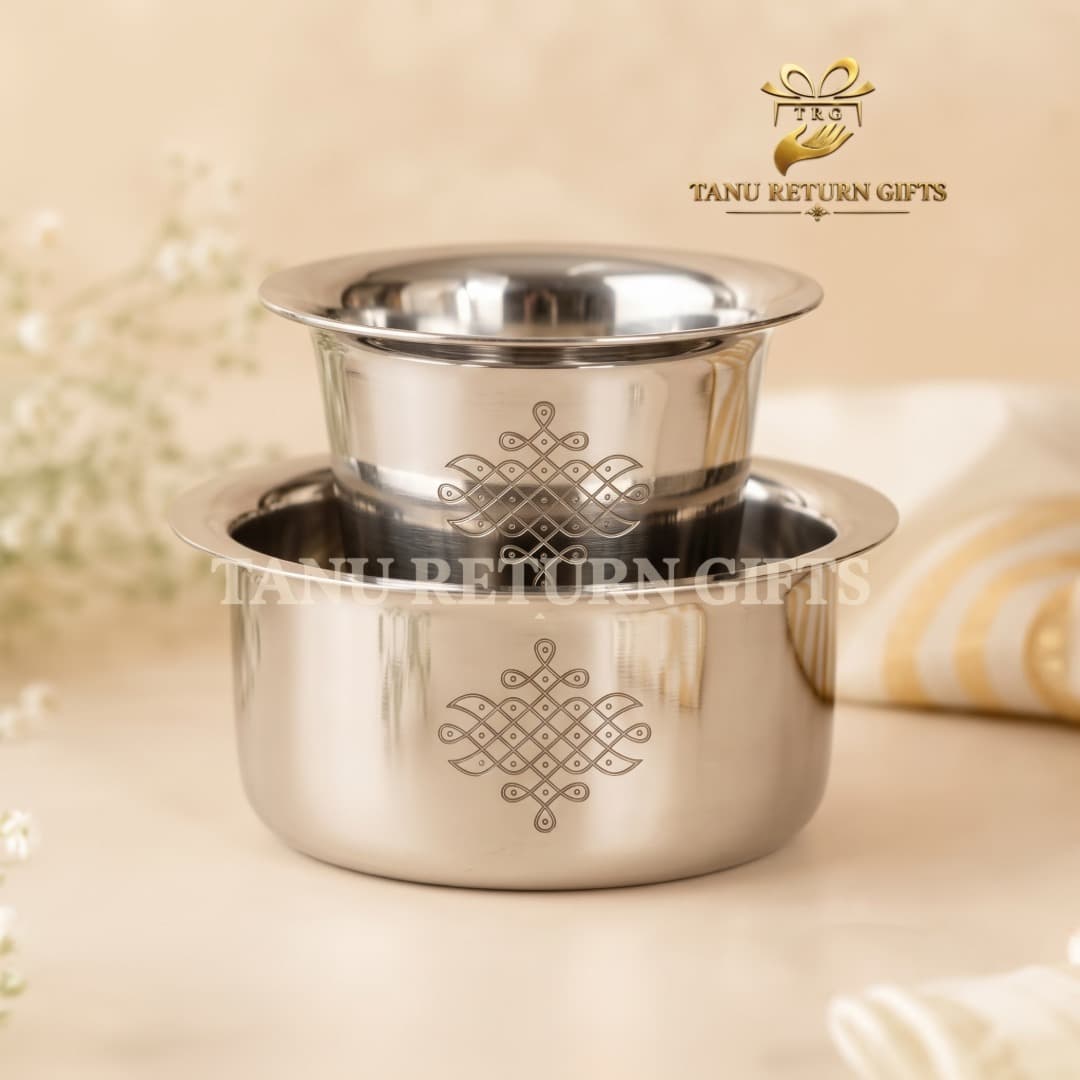 Stainless Steel Kolam Dabara Set - Image 1