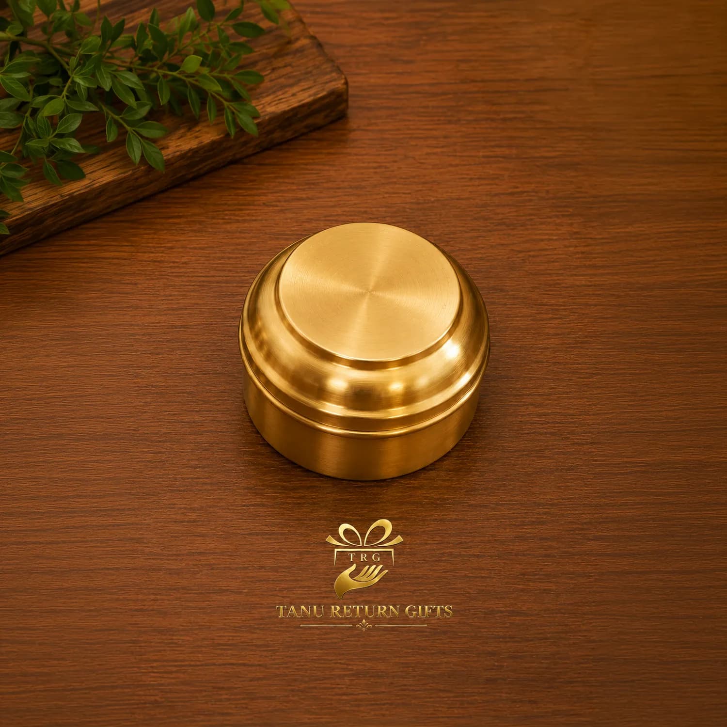 Plain Brass Spice Box – 4.5 Inch