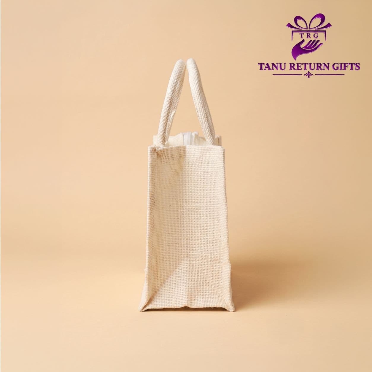 Jute Bag with Transparent Window 10 Inch - Image 3