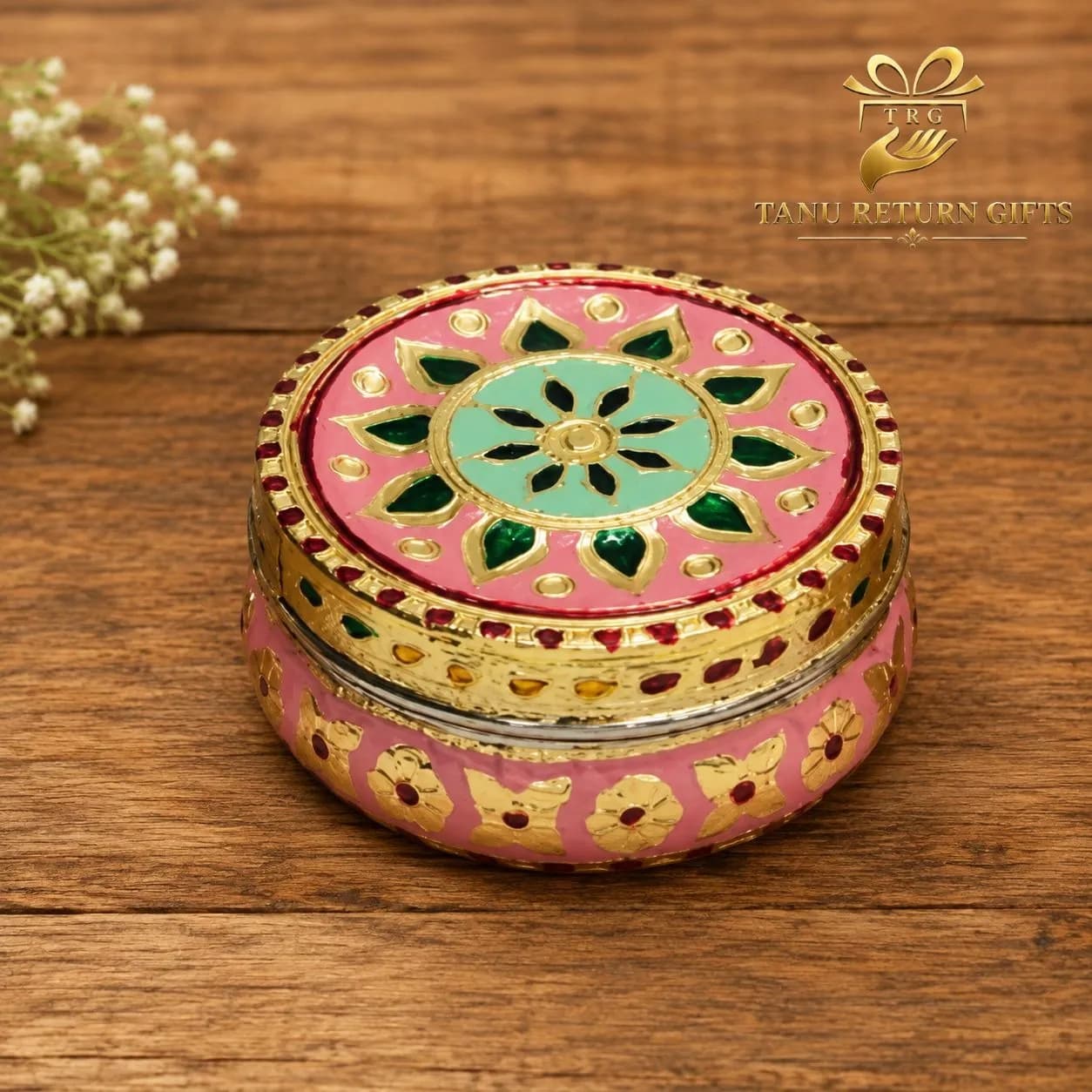 Meenakari Stainless Steel Tiffin Boxes Pastel Shade