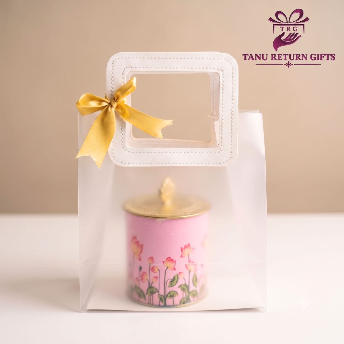 Pichwai Container with Transparent Bag Gift Combo