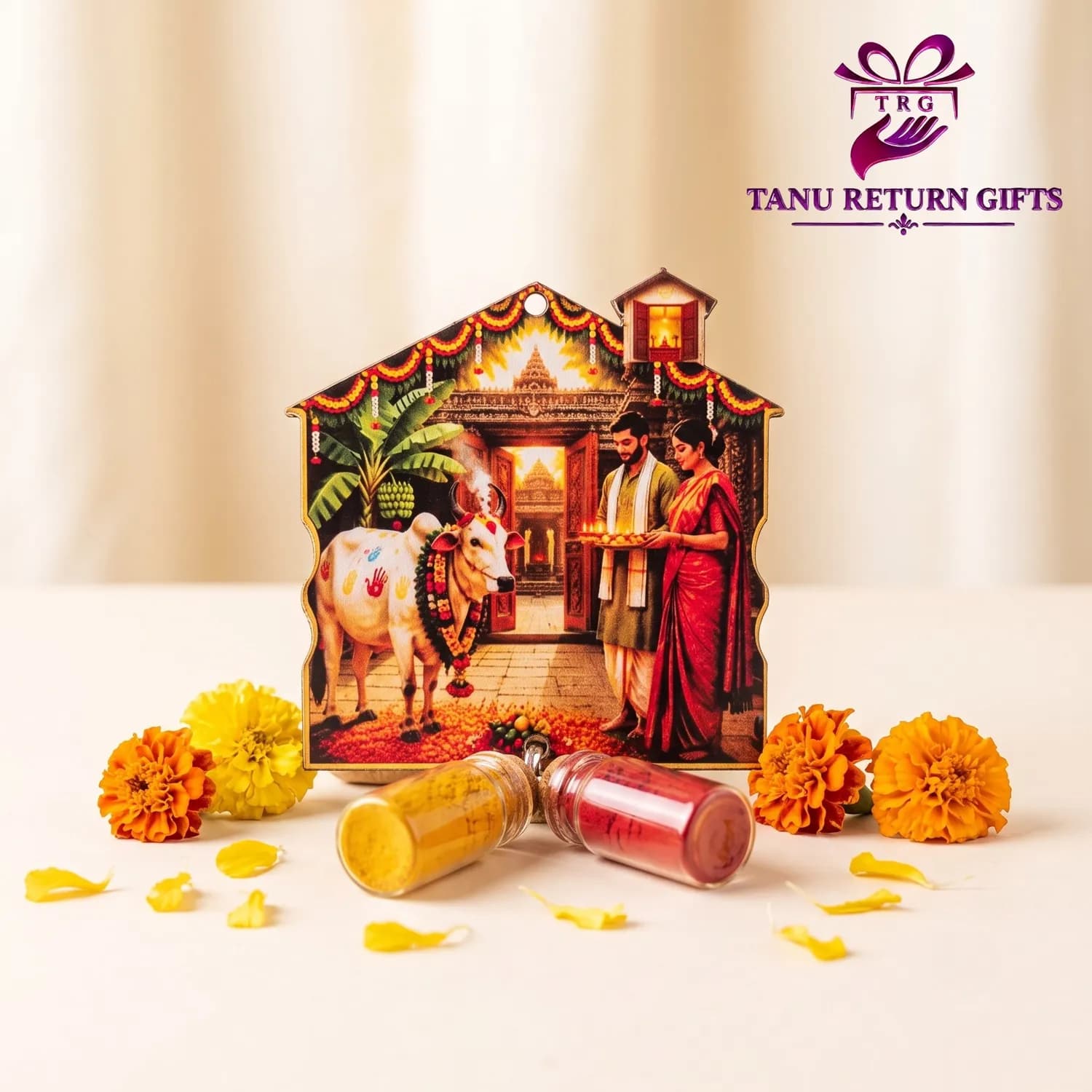 Housewarming MDF Cutout Haldi Kumkum - Image 2