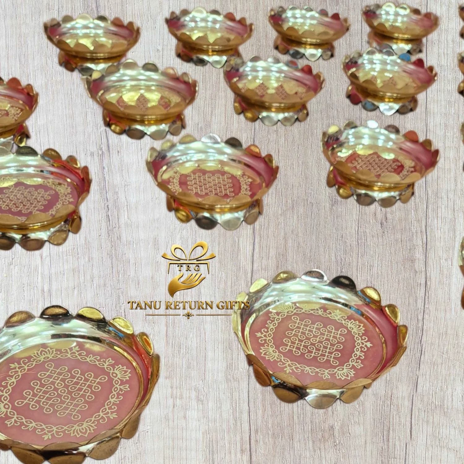 Kolam Brass Stand with Kolam Jute Bag - Puja Combo 14 - Image 2