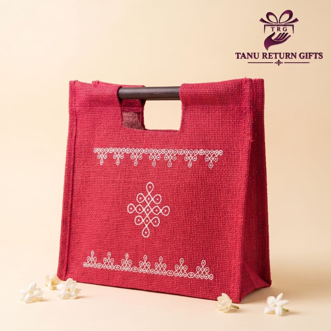 Kolam Jute Bag - 10 Inch - Image 1