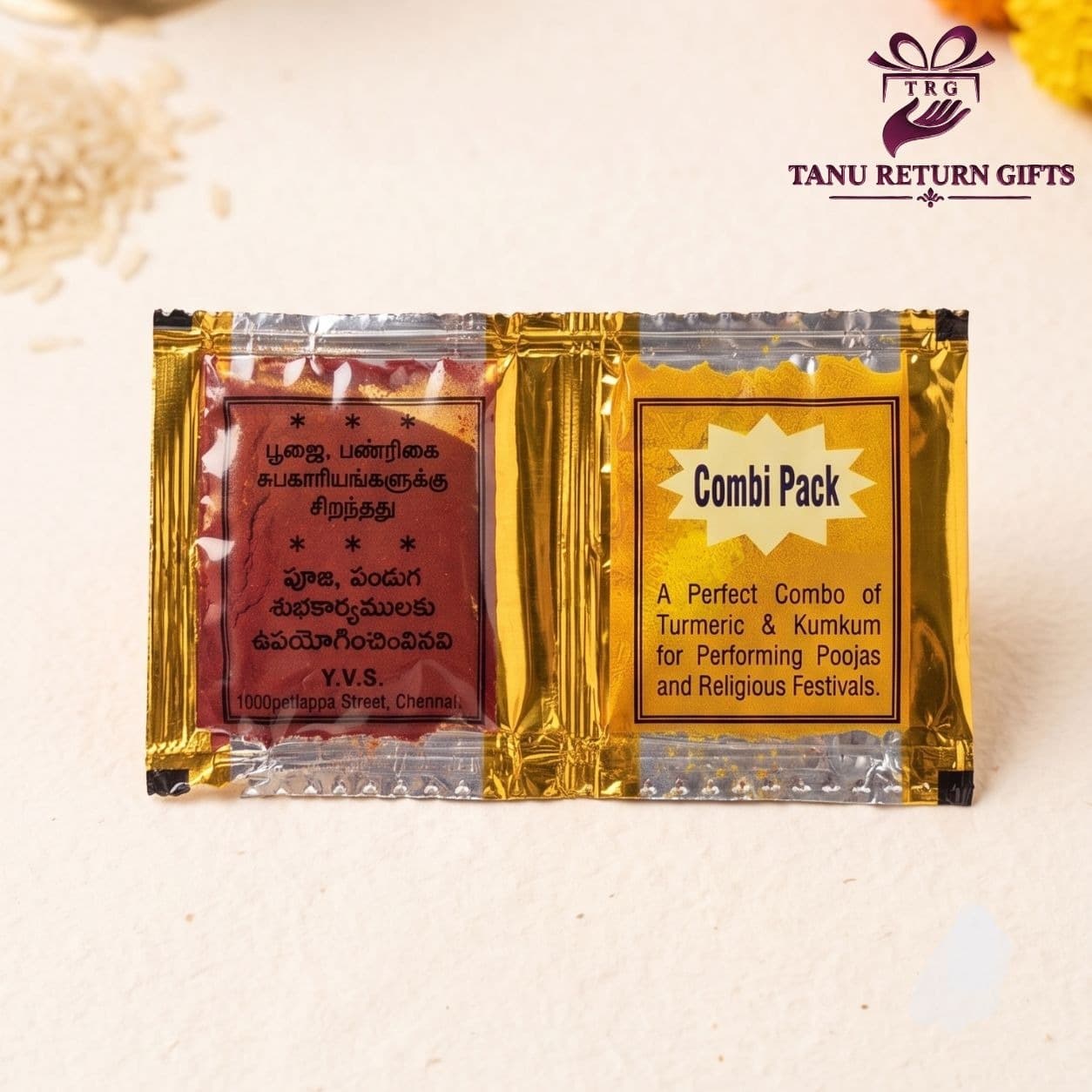 Gopuram Haldi Kumkum Sachet - Image 2