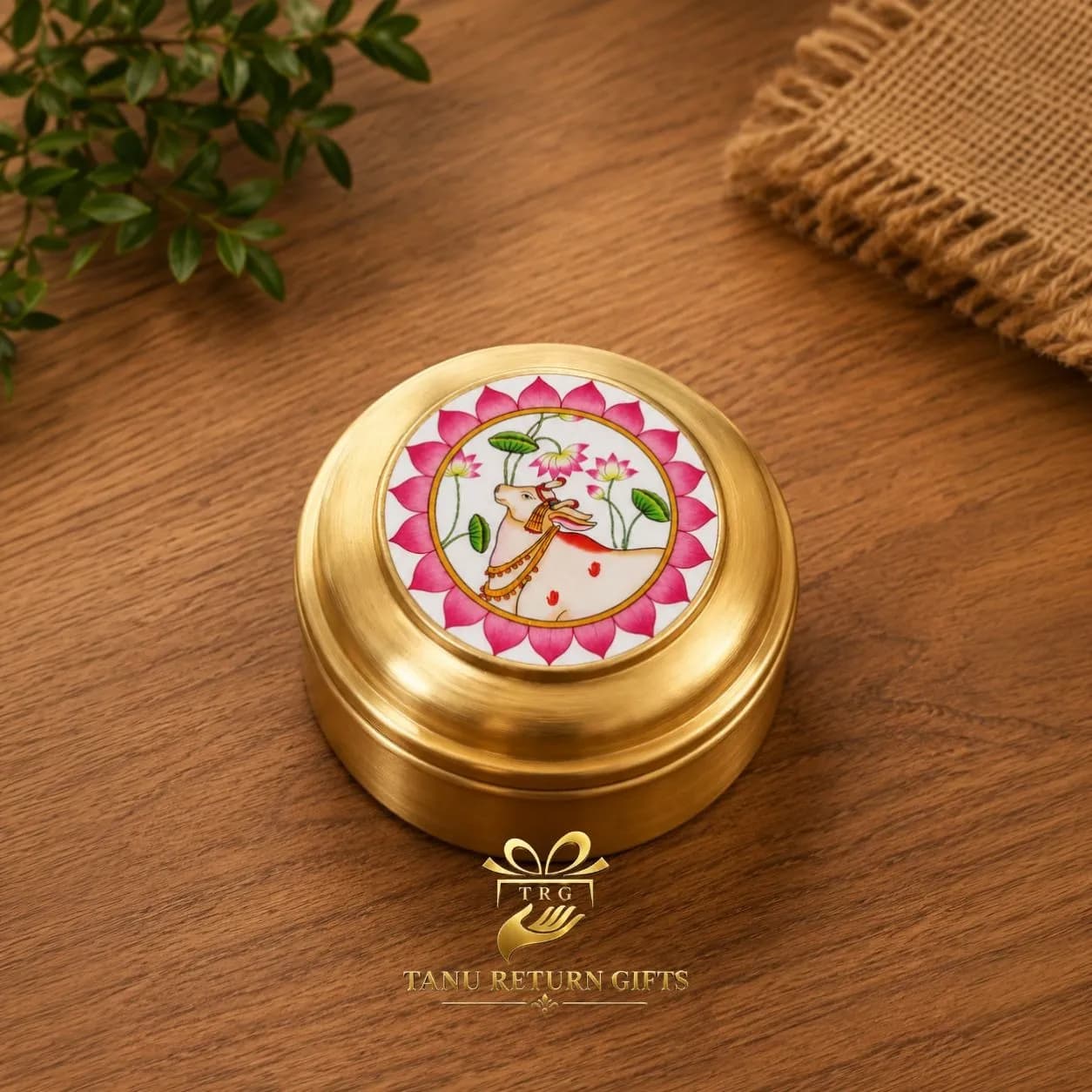 Pichwai Printed Spice Box – 4.5 Inch - Image 2
