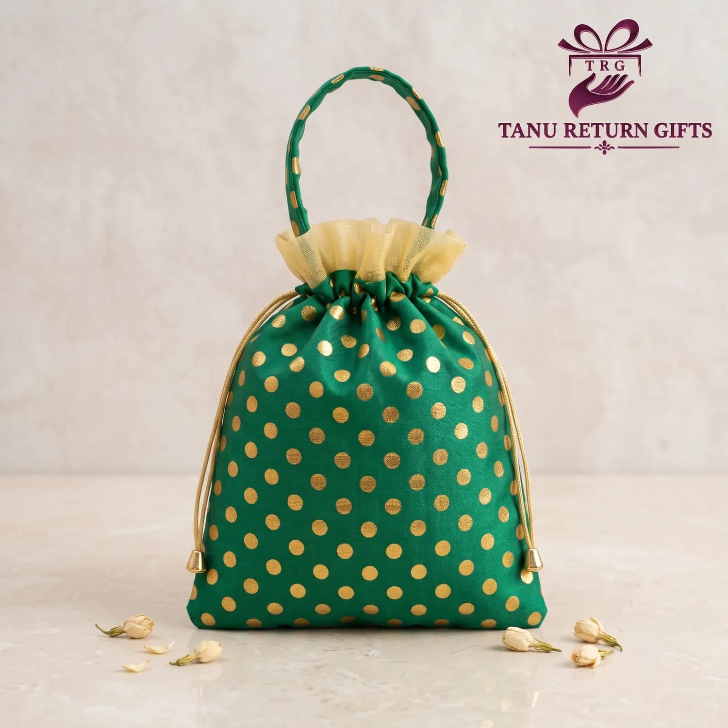 Polka Dot Potli Bag - Image 1