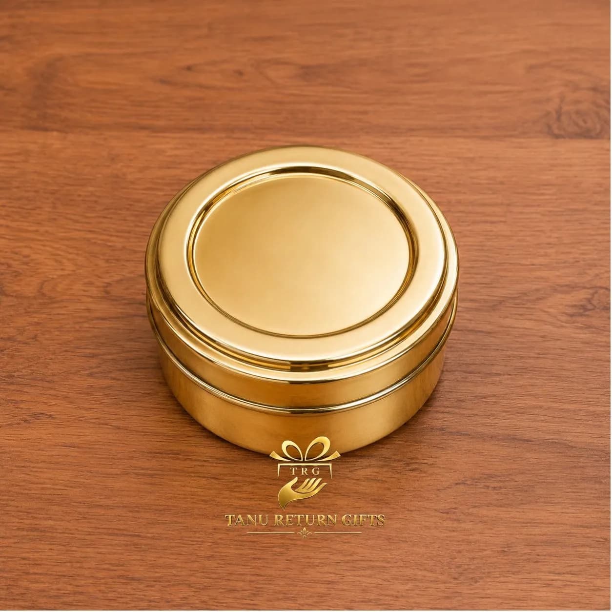 Brass Puja and Spice Box - 4 Inch
