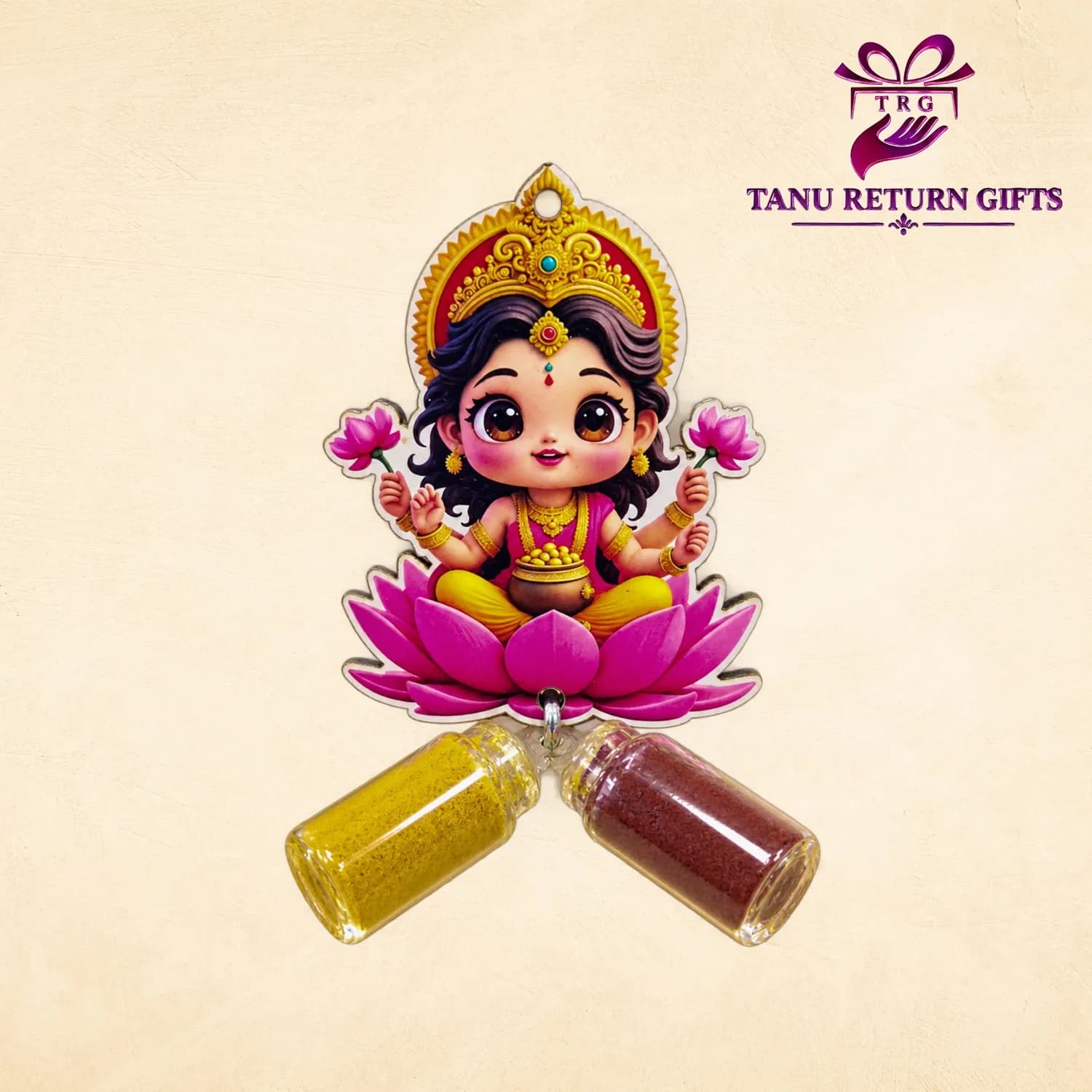 Lakshmi MDF Cutout Haldi Kumkum - Image 2