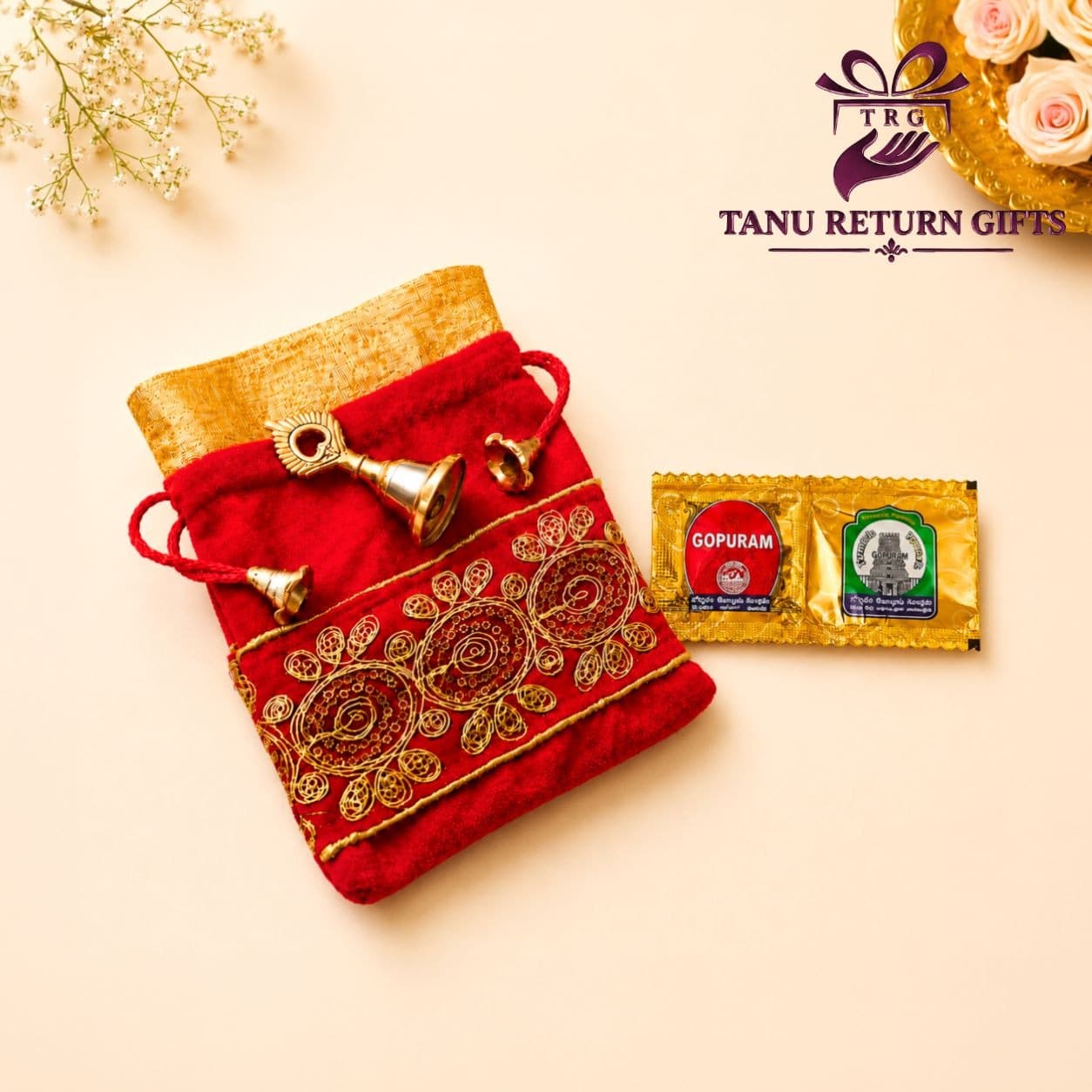 Potli Bag with Bell - Puja Combo 1
