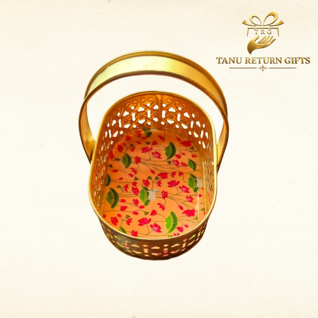 Pichwai Floral Basket - 6 Inch - Image 2